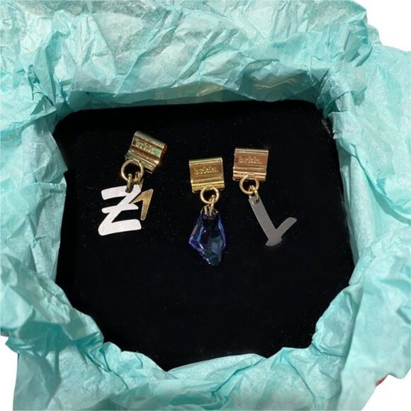 𝅺BRKLZ Set of 3 Pendent Z/L/Swarovski Crystal - Picture 7 of 12